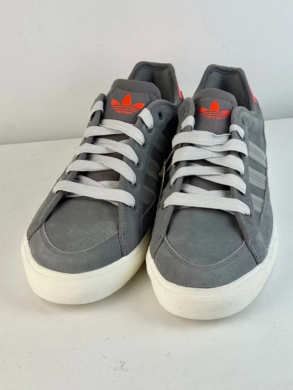 Size 13 - Men's Adidas Court TNS Premier Grey Five/Grey Two/FTW White | JQ1037